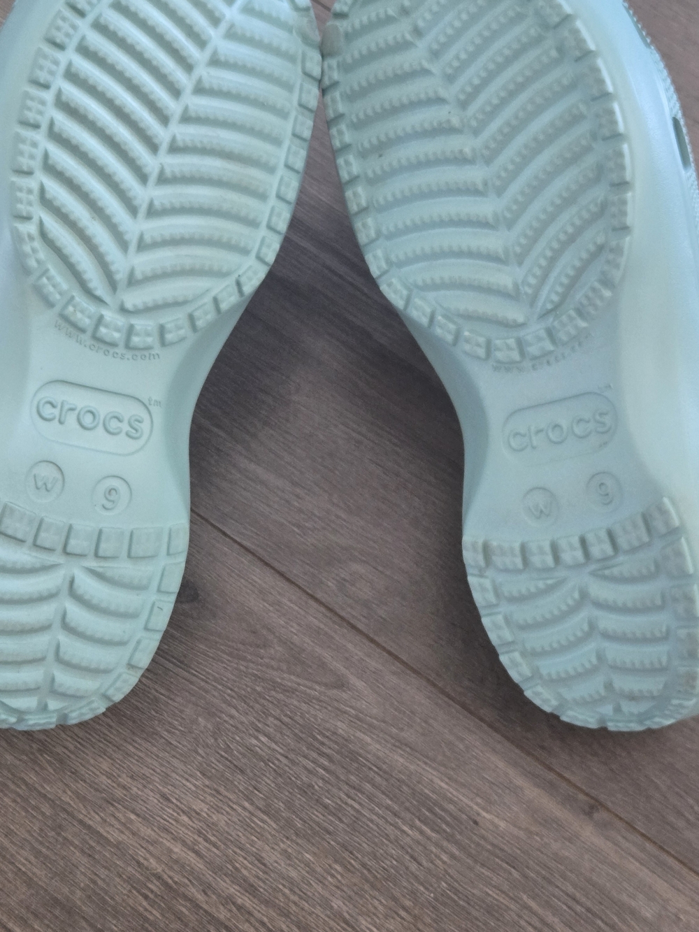 Crocs Women's Classic Platform Clog Light Aquamarine Pastel Teal S 9 Comfort - Picture 7 of 11